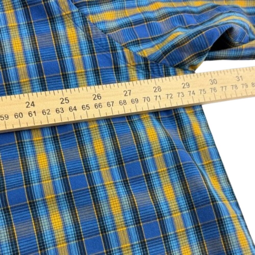 Rough Stock Button Down Shirt Plaid Short Sleeve Pearl Snap– Size XXL - Picture 5 of 6